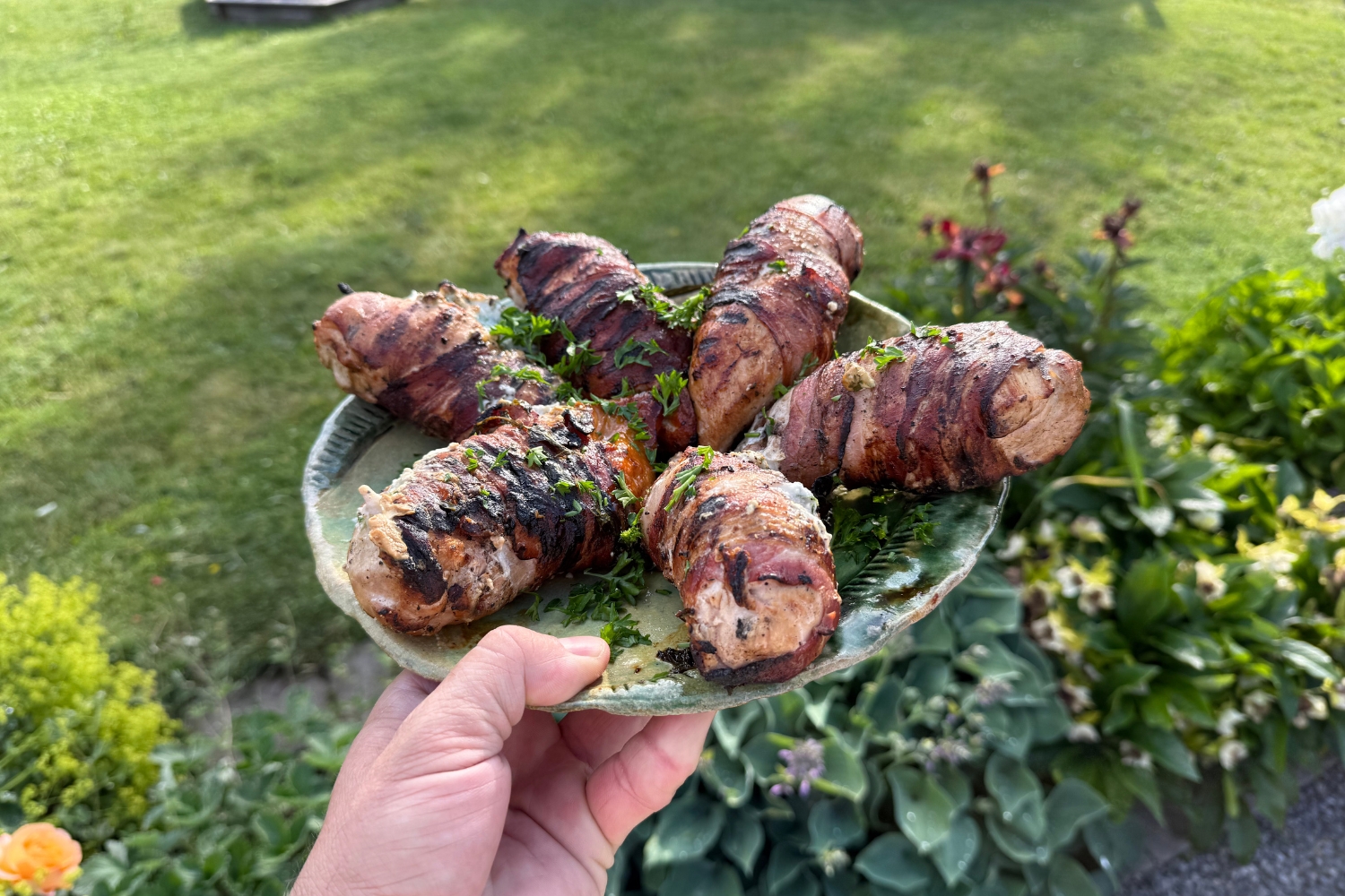 Baconlindad kycklingbröst med färskost