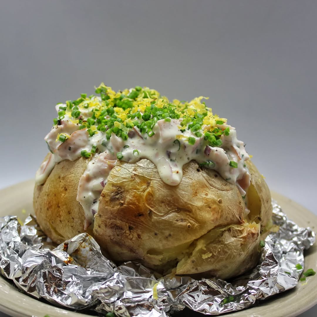 Bakad potatis med skinkröra