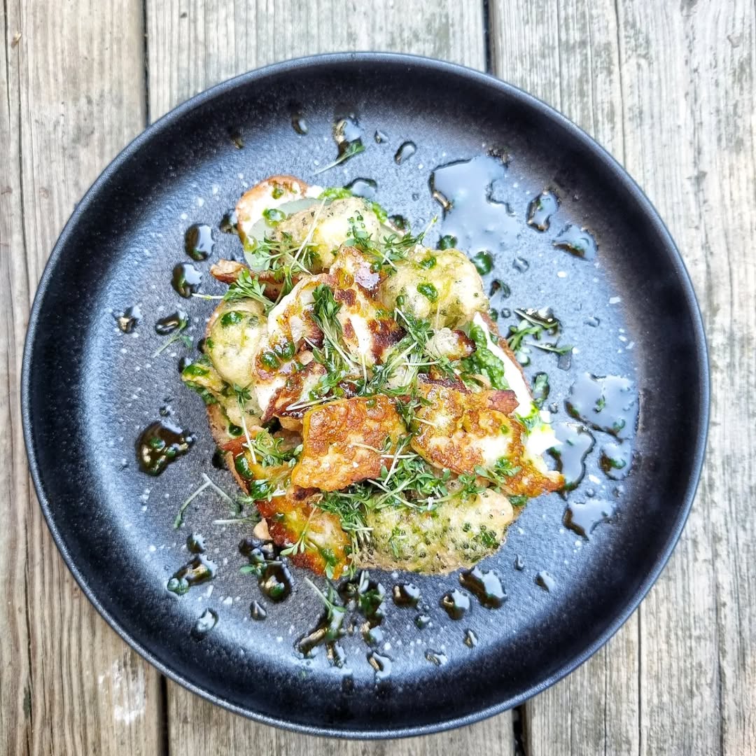 Dagens lunchmacka med halloumi och ramslök