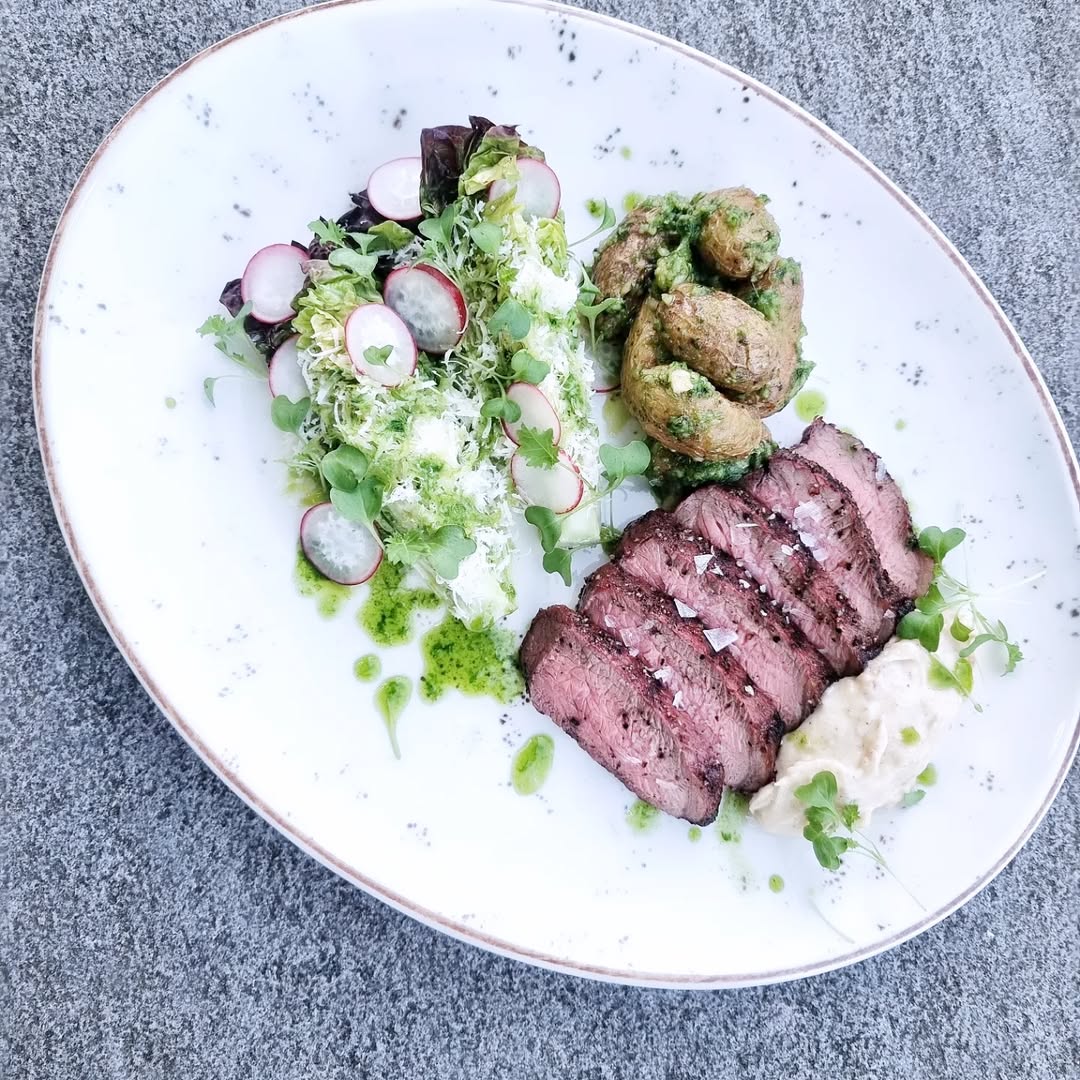 Grillad Picanha med hjärtsallad och ramslök
