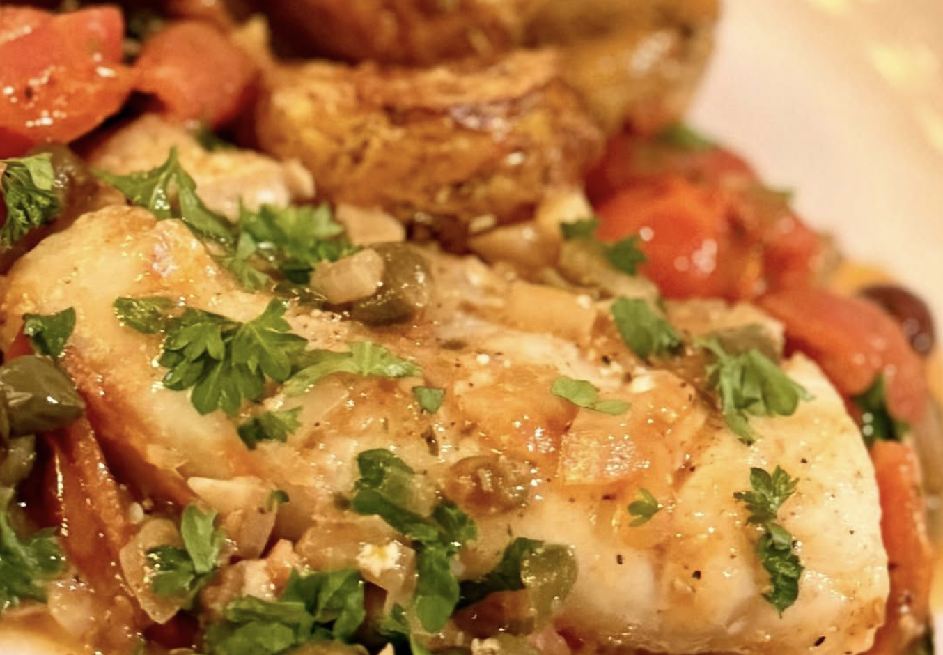 One-pan torsk med smak av Italien