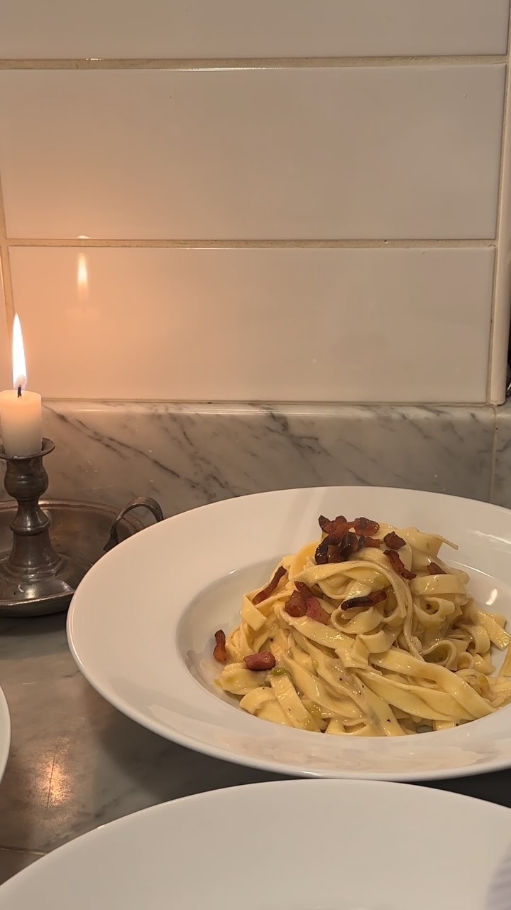 Purjolökscarbonara