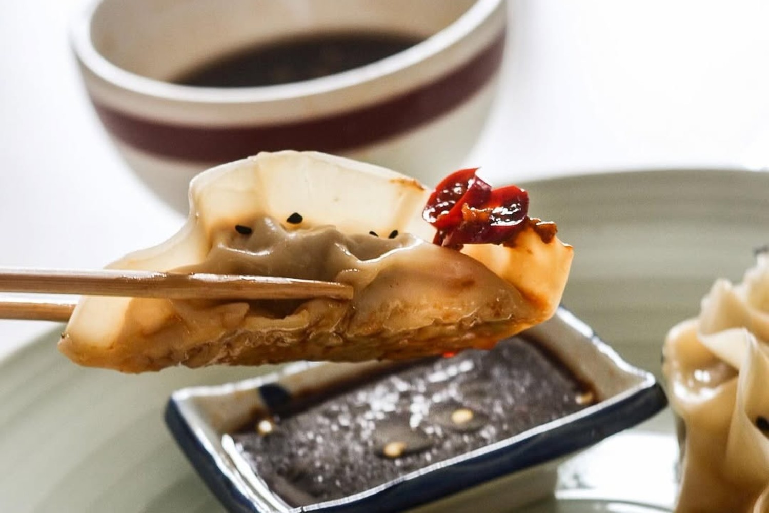 Livets dumplings och papayasallad Livets dumplings och papayasallad
