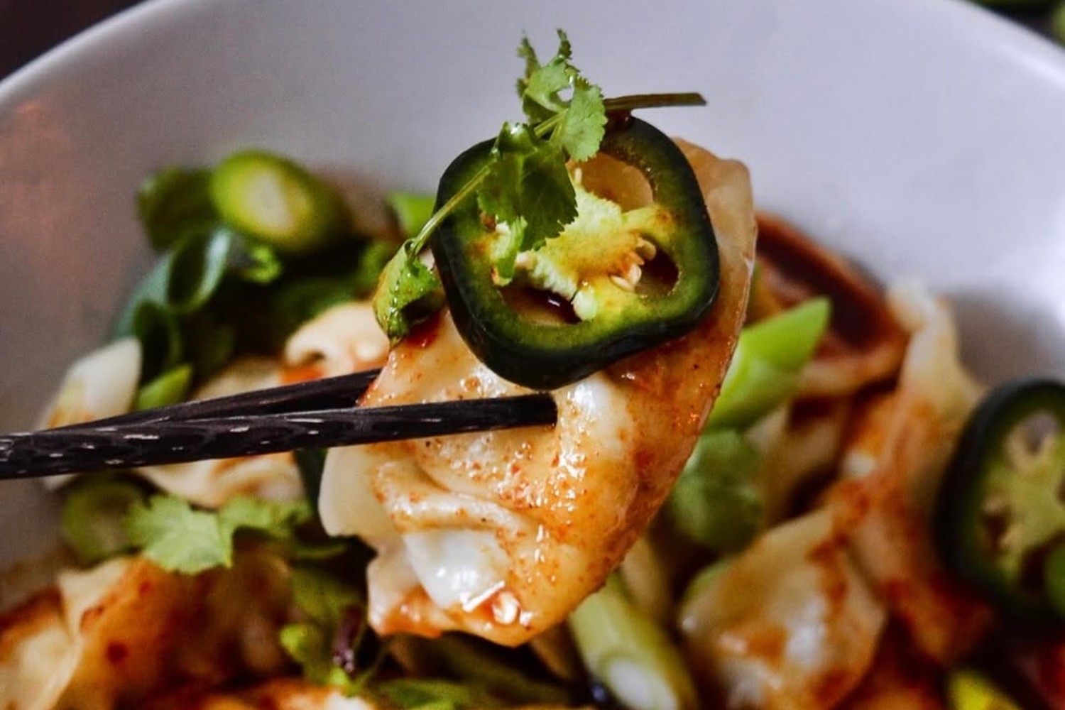 Supersnabba dumplings med väldigt god dippsås