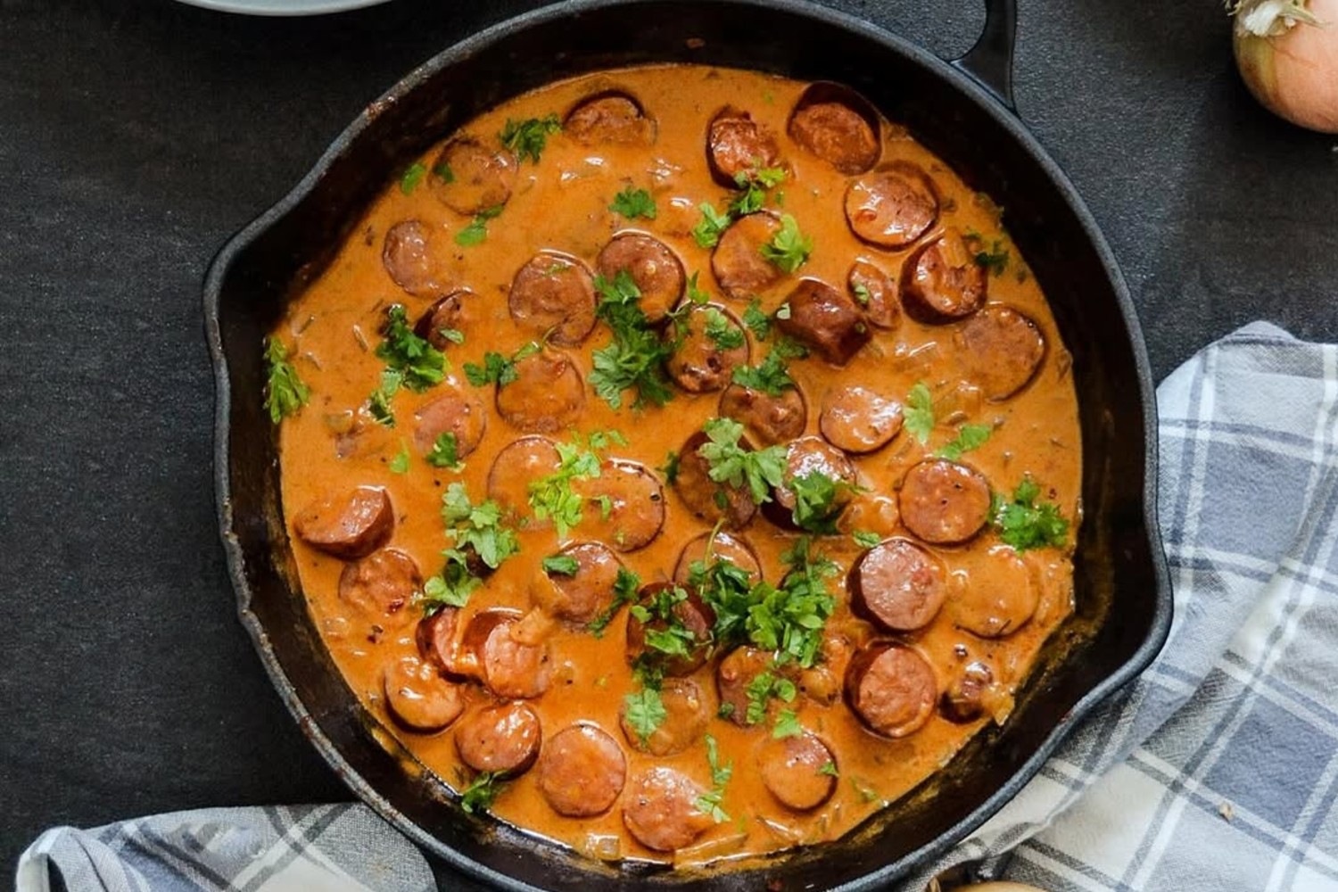 Stroganoff med lamm- och parmesankorv