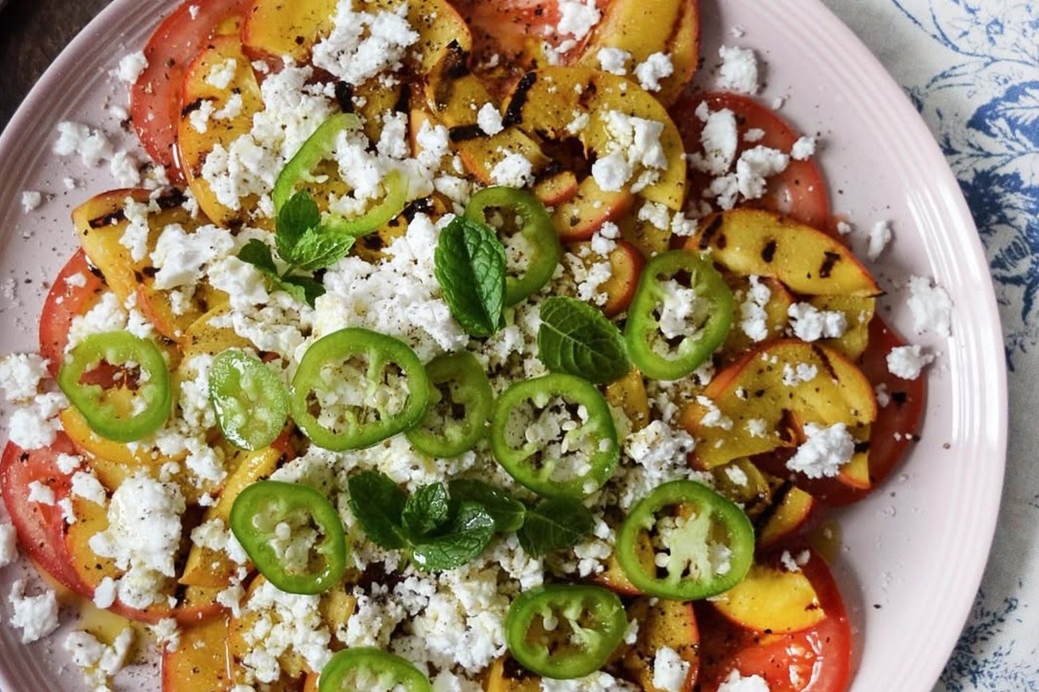 Sallad med grillade nektariner