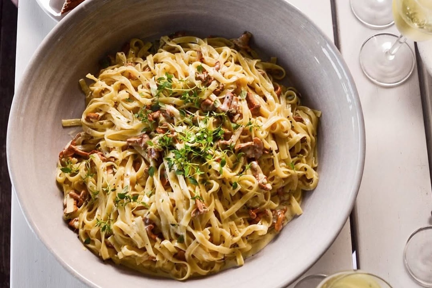 Krämig kantarellpasta