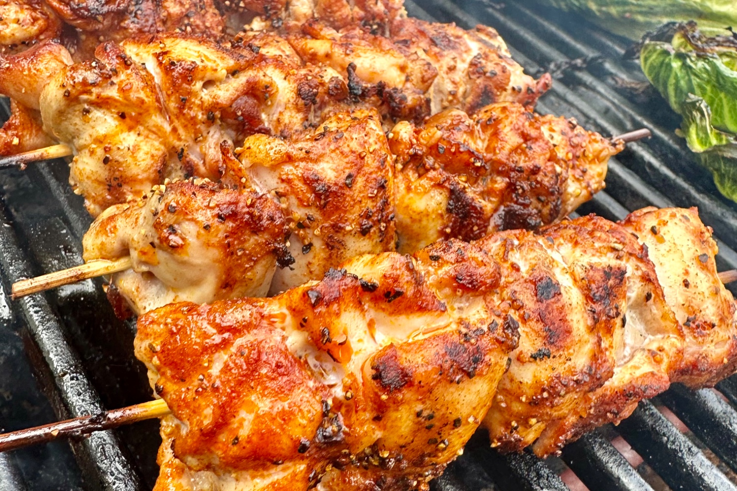 Johans grillade kycklinglårfilé spett med Schwarzwälder Schinken