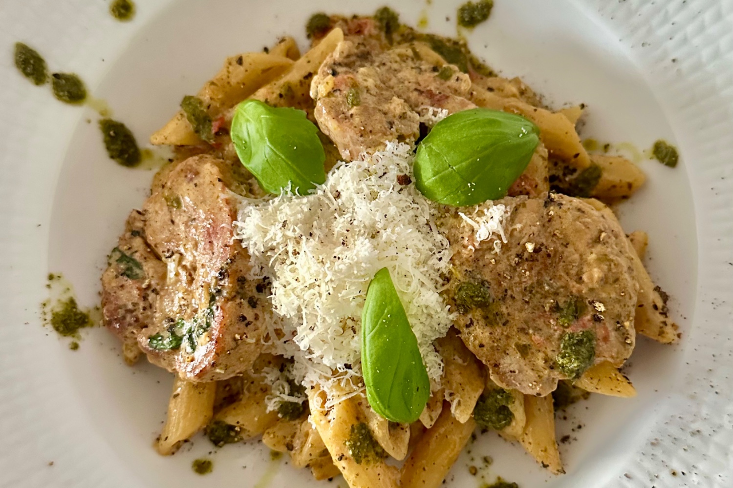 Johans Penne Toscana med fläskfilé