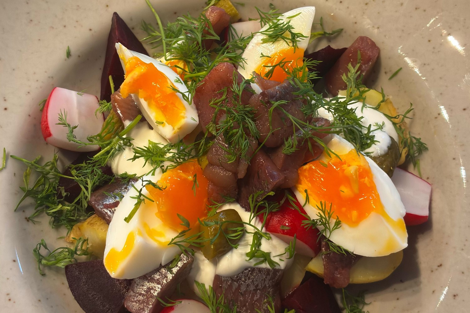 Matig sallad på matjessill Matig sallad på matjessill