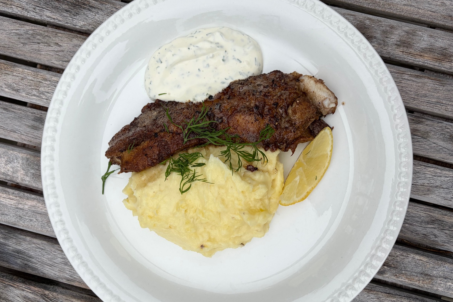 Stekt torsk med potatispuré 