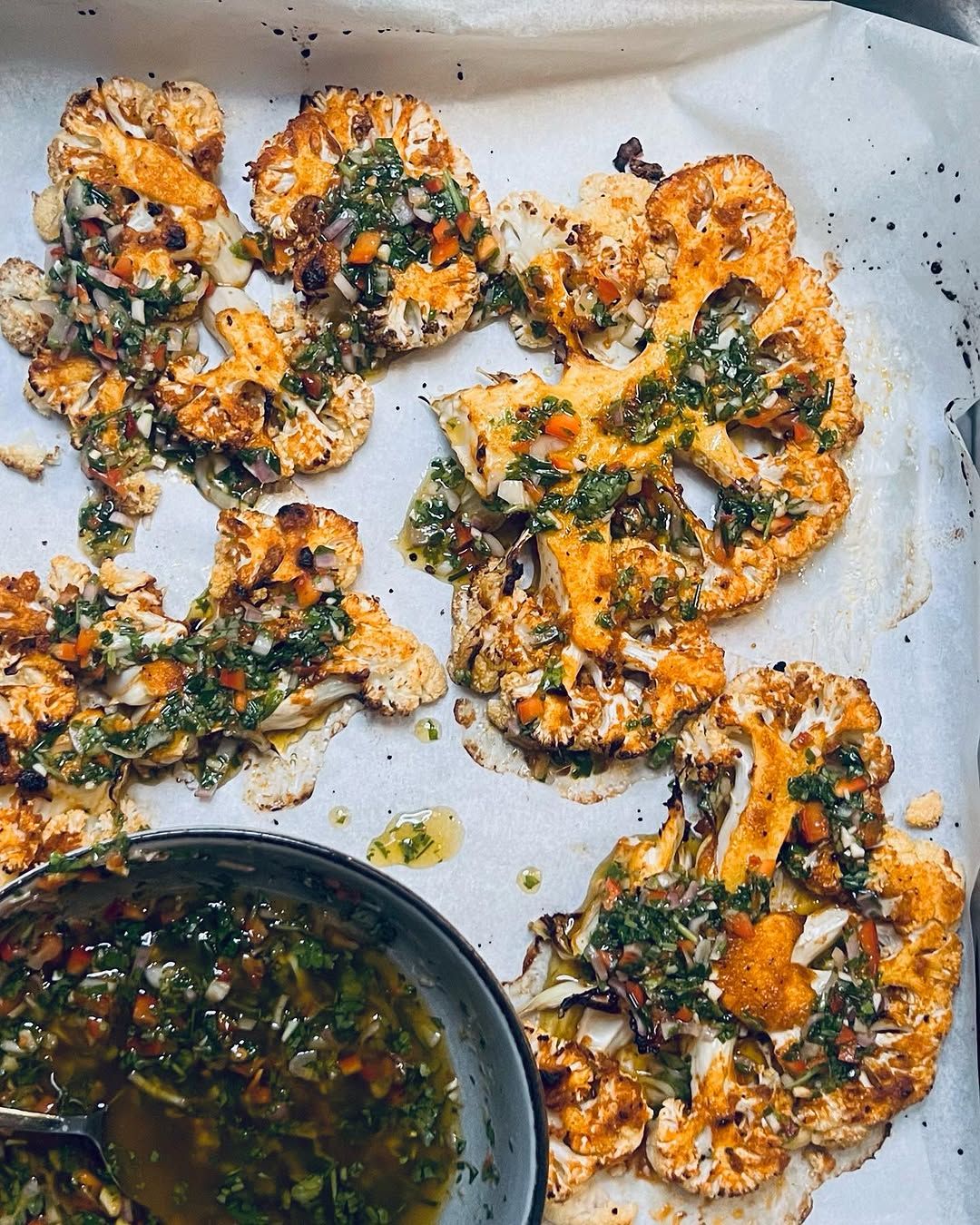 Rostad blomkål med chimichurri