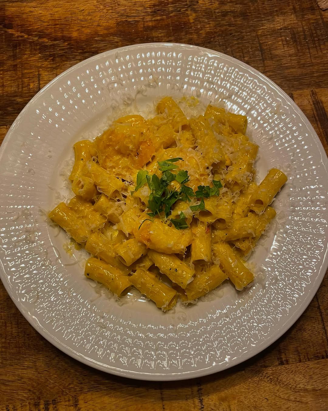 Saffranspasta med vannameiräkor