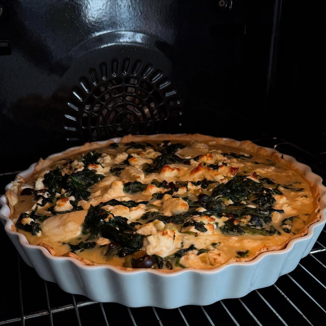 Spenat- och fetaostpaj